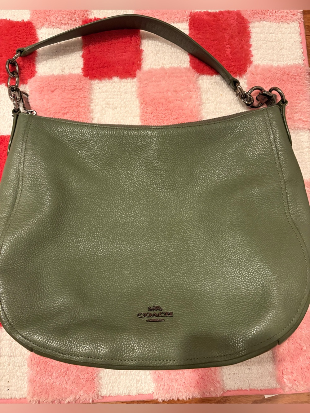 Coach Chelsea Hobo 32 Polished Pebbled Leather Shoulder Bag